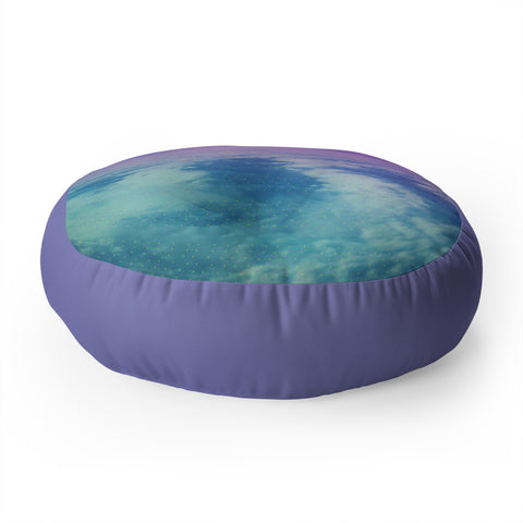 Leah Flores Head in the Clouds Floor Pillow Round