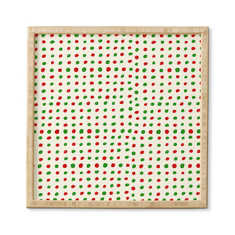 Leah Flores Holiday Polka Dots Framed Wall Art