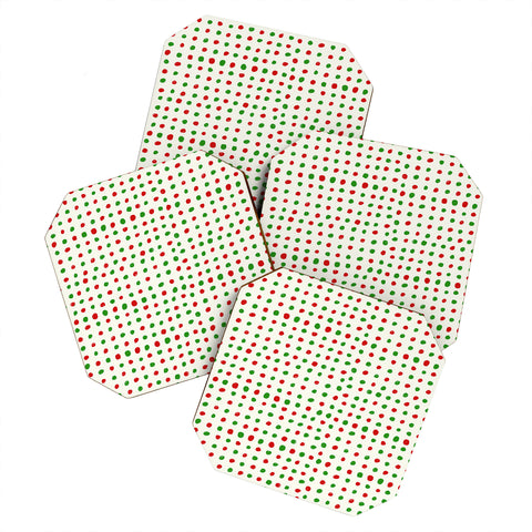 Leah Flores Holiday Polka Dots Coaster Set