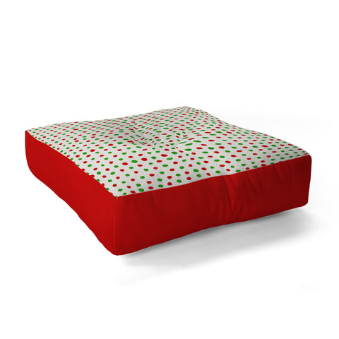 Leah Flores Holiday Polka Dots Floor Pillow Square