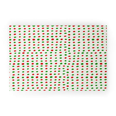 Leah Flores Holiday Polka Dots Welcome Mat