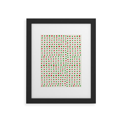 Leah Flores Holiday Polka Dots Framed Art Print