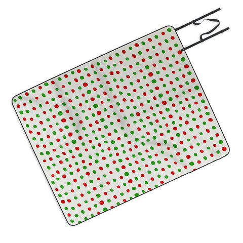 Leah Flores Holiday Polka Dots Picnic Blanket