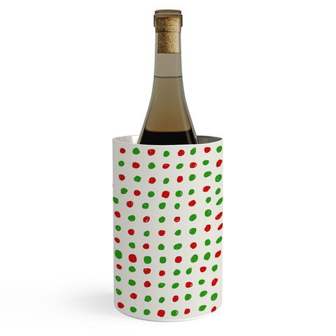 Leah Flores Holiday Polka Dots Wine Chiller