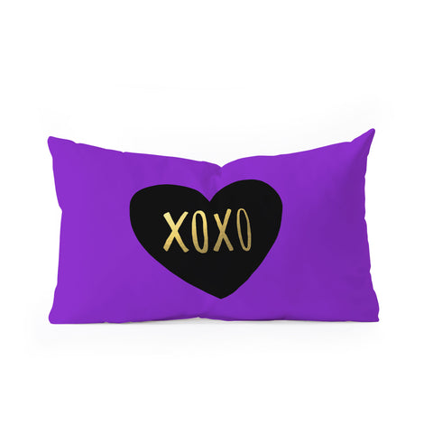 Leah Flores I Love You Like XO Oblong Throw Pillow