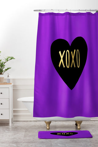 Leah Flores I Love You Like XO Shower Curtain And Mat