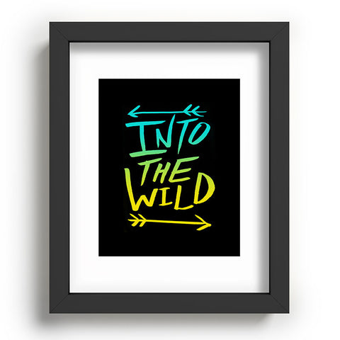 Leah Flores Into The Wild Teal And Gold Recessed Framing Rectangle