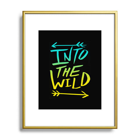 Leah Flores Into The Wild Teal And Gold Metal Framed Art Print