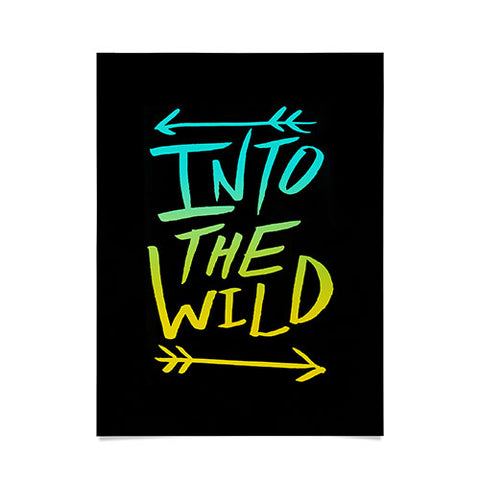 Leah Flores Into The Wild Teal And Gold Poster