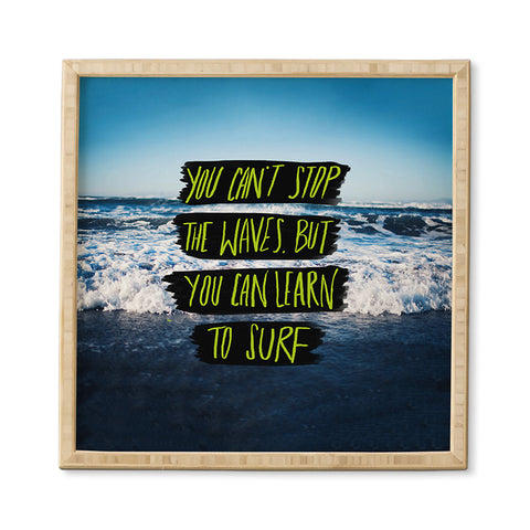 Leah Flores Learn To Surf Framed Wall Art