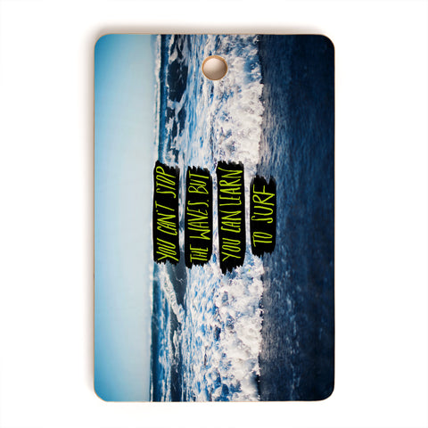 Leah Flores Learn To Surf Cutting Board Rectangle