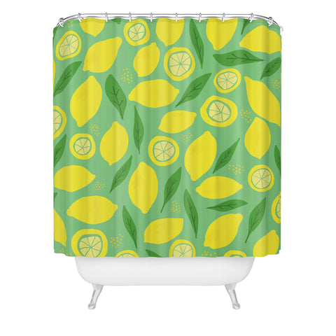 Leah Flores Lemonade Shower Curtain
