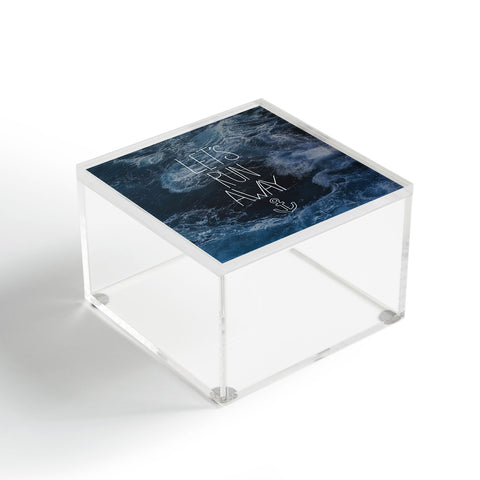Leah Flores Lets Run Away Ocean Waves Acrylic Box