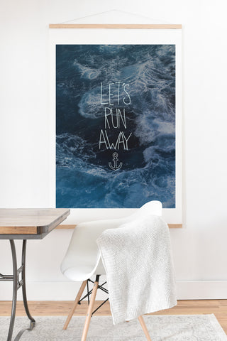 Leah Flores Lets Run Away Ocean Waves Art Print And Hanger