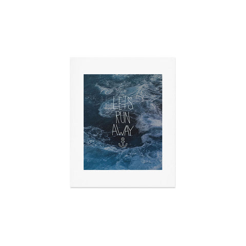 Leah Flores Lets Run Away Ocean Waves Art Print