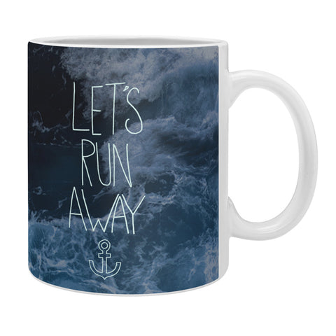 Leah Flores Lets Run Away Ocean Waves Coffee Mug
