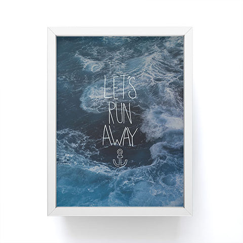 Leah Flores Lets Run Away Ocean Waves Framed Mini Art Print