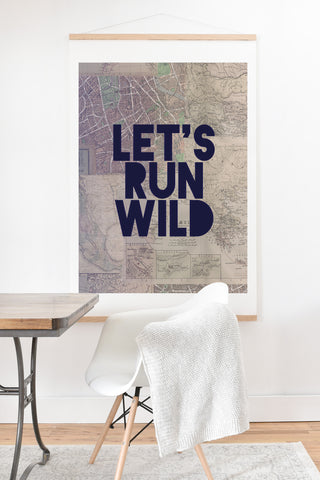 Leah Flores Lets Run Wild X Maps Art Print And Hanger