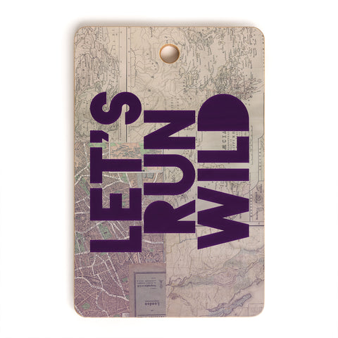 Leah Flores Lets Run Wild X Maps Cutting Board Rectangle