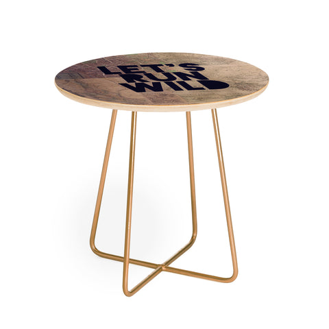 Leah Flores Lets Run Wild X Maps Round Side Table