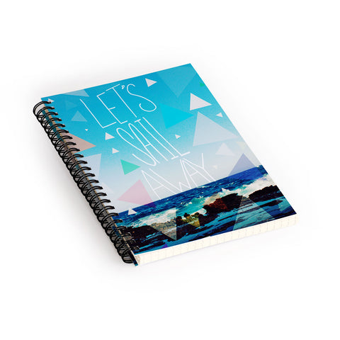 Leah Flores Lets Sail Away Spiral Notebook