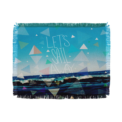 Leah Flores Lets Sail Away Throw Blanket