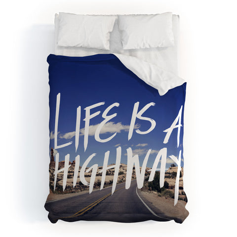 Leah Flores Life Is A Highway Duvet Cover