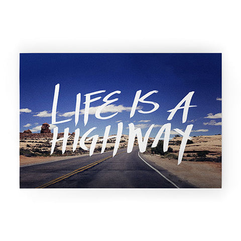 Leah Flores Life Is A Highway Welcome Mat