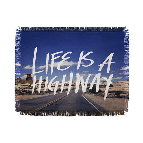 Leah Flores Life Is A Highway Throw Blanket