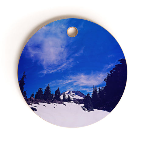 Leah Flores Mt Hood Cutting Board Round