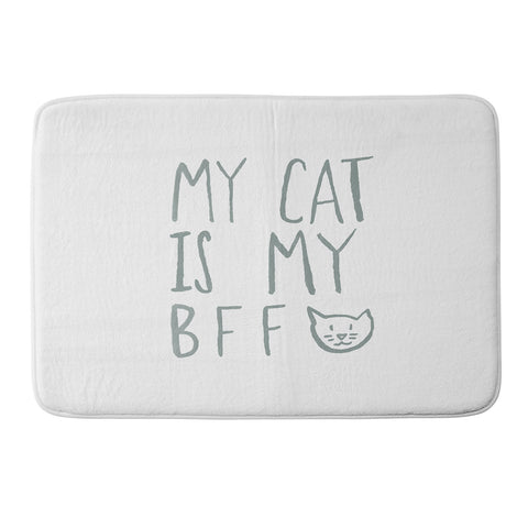 Leah Flores My Cat Is My BFF Memory Foam Bath Mat