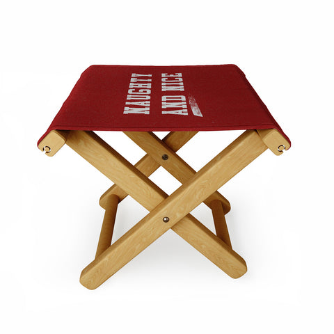 Leah Flores Naughty and Nice Folding Stool