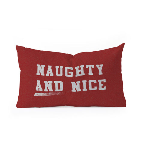 Leah Flores Naughty and Nice Oblong Throw Pillow
