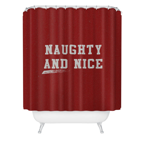 Leah Flores Naughty and Nice Shower Curtain