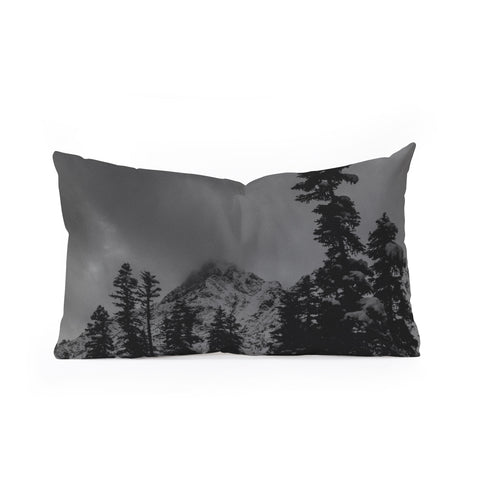 Leah Flores North Cascade Mountain Blizzard Oblong Throw Pillow