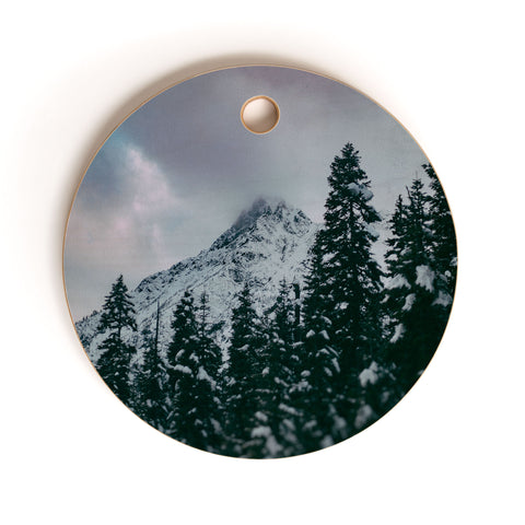 Leah Flores North Cascade Winter Cutting Board Round