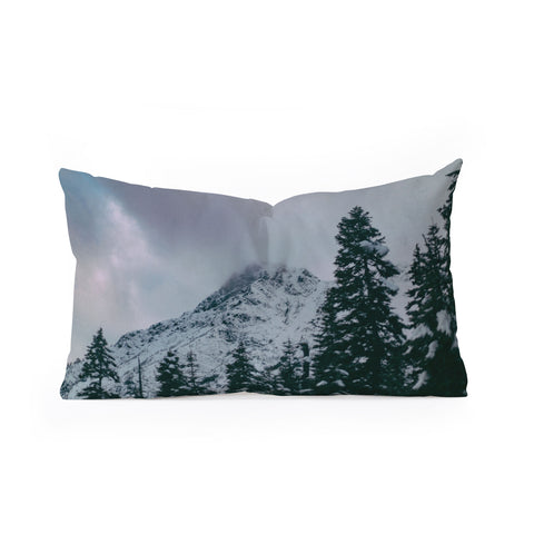 Leah Flores North Cascade Winter Oblong Throw Pillow