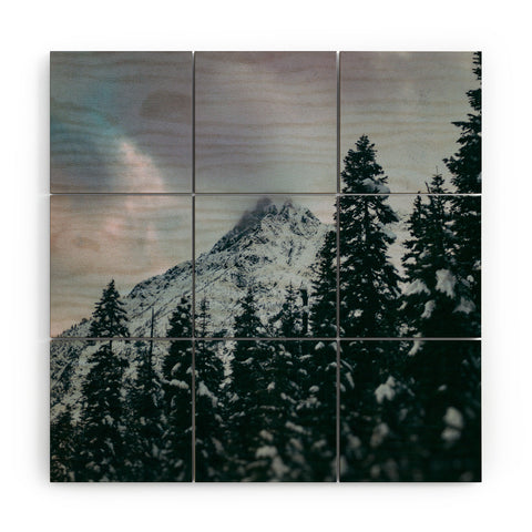 Leah Flores North Cascade Winter Wood Wall Mural