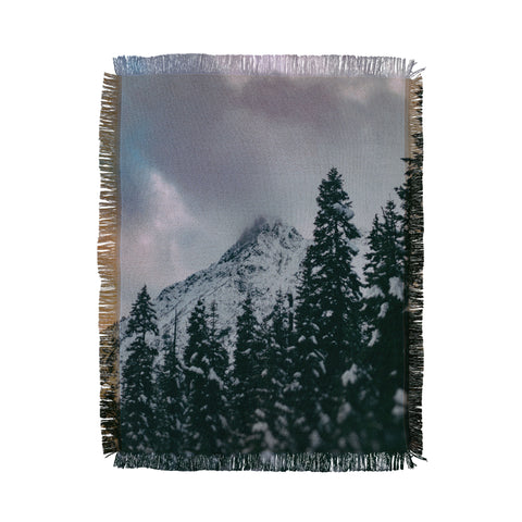Leah Flores North Cascade Winter Throw Blanket