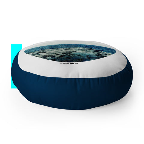 Leah Flores Ocean Blue Floor Pillow Round