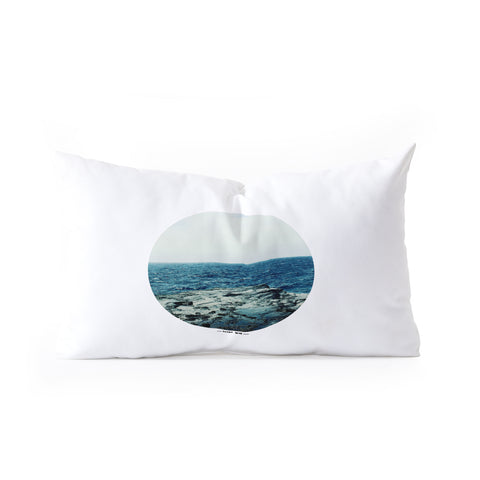 Leah Flores Ocean Blue Oblong Throw Pillow