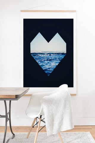 Leah Flores Ocean Heart Art Print And Hanger