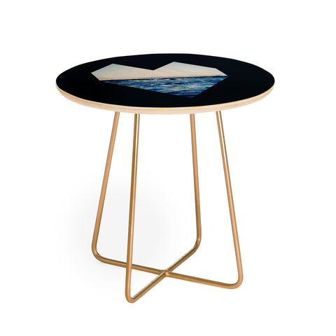 Leah Flores Ocean Heart Round Side Table