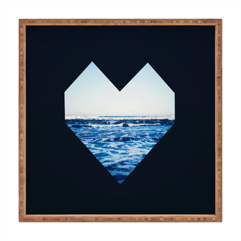 Leah Flores Ocean Heart Square Tray