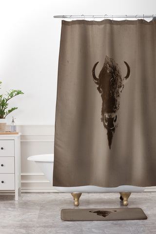 Leah Flores Old West Shower Curtain And Mat