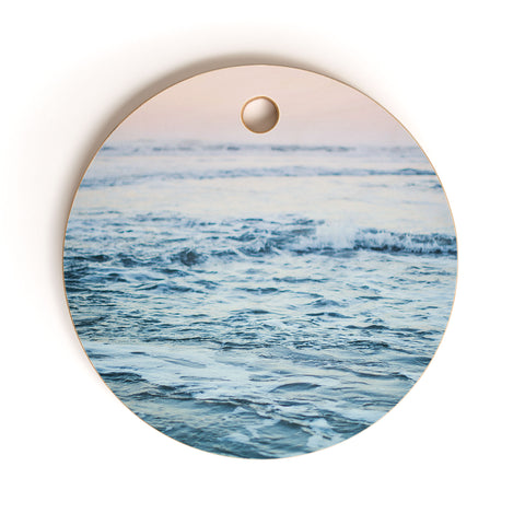 Leah Flores Pacific Ocean Waves Cutting Board Round