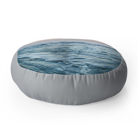Leah Flores Pacific Ocean Waves Floor Pillow Round