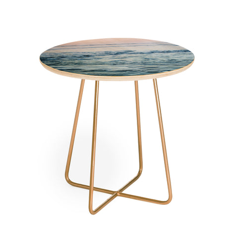 Leah Flores Pacific Ocean Waves Round Side Table