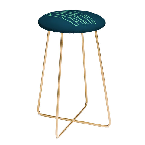 Leah Flores Peace On Earth Type Counter Stool