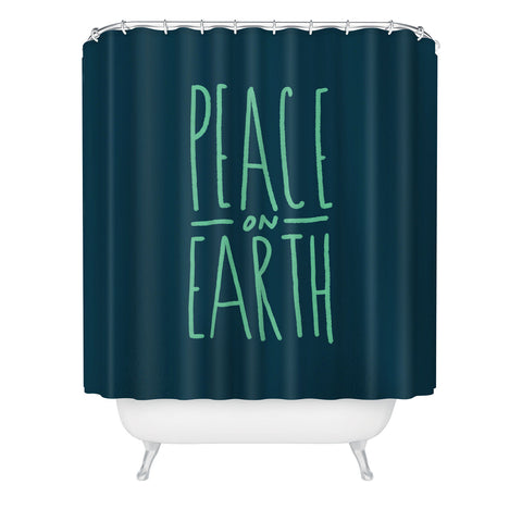 Leah Flores Peace On Earth Type Shower Curtain